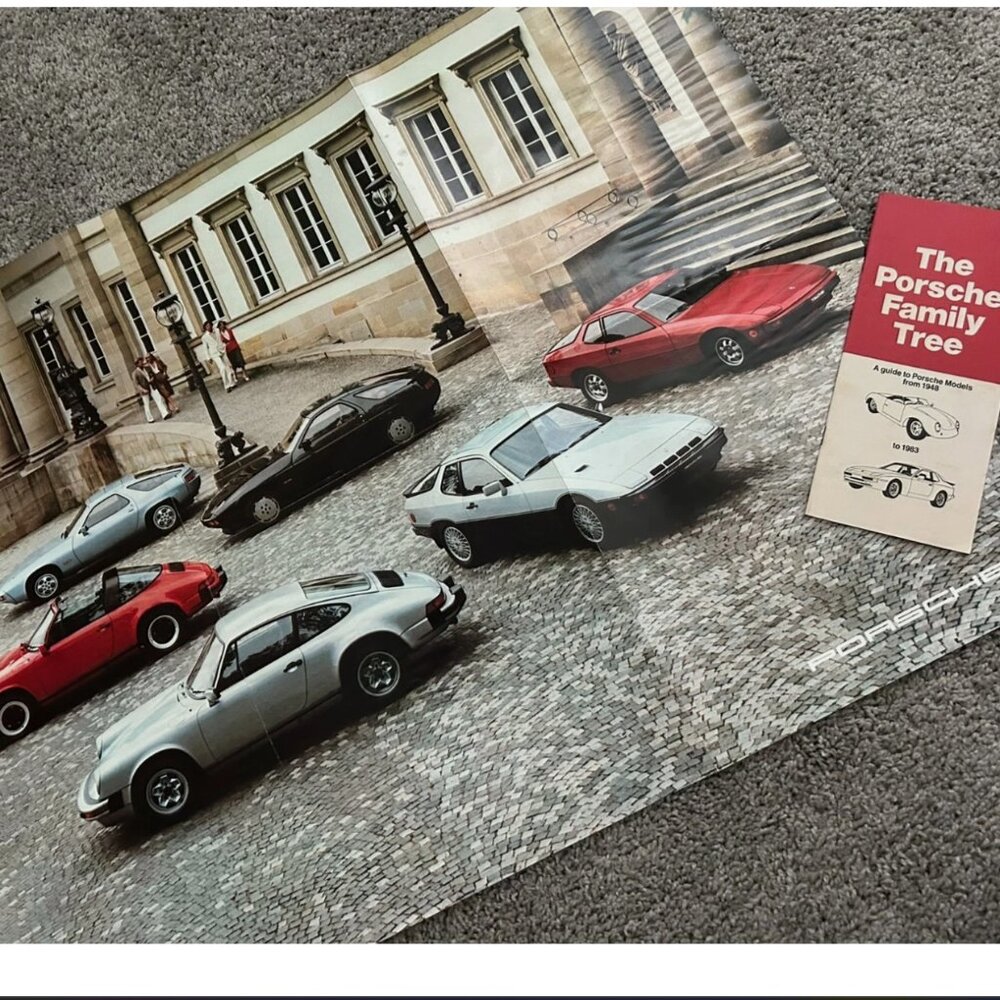 Vintage Porsche Cars Sales Brochure Large Poster 1979 (924, 911, 928)